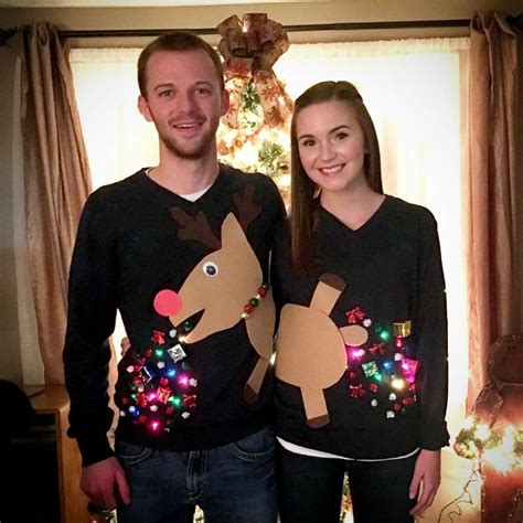 funny ugly christmas sweaters for couples|ugly christmas outfits for couples.